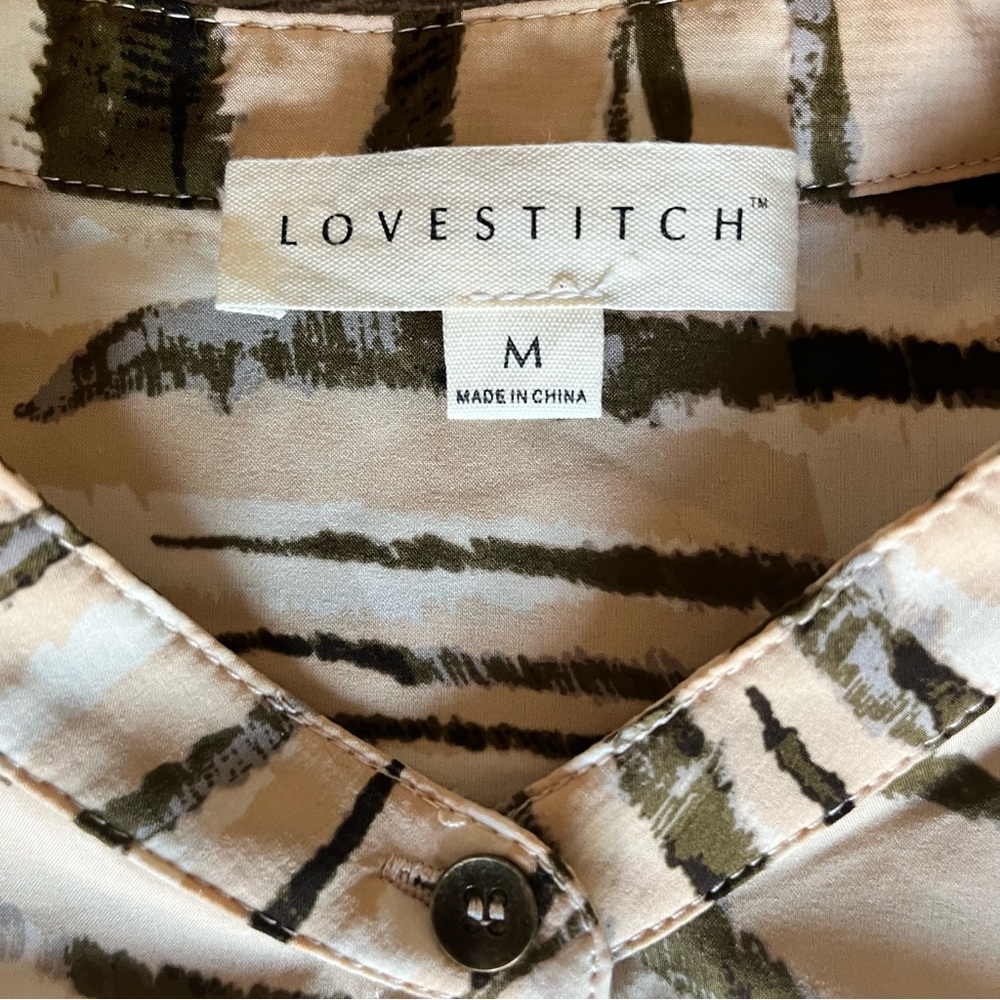 Lovestitch animal print long shirt duster top coverup M - Picture 6 of 10